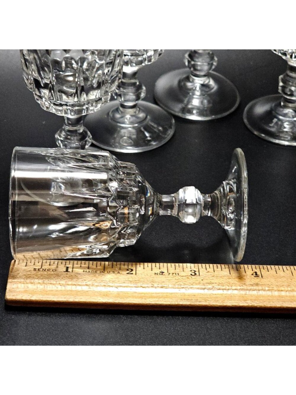 5 Cristal d'Arques Vintage Cordial Glasses 3.75" retro barware 2oz sparkling cry - Picture 3 of 7